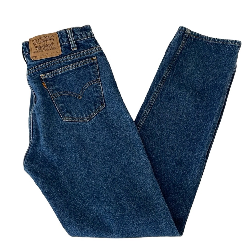Levi’s RARE‎ Vintage Orange Tab 505 Men’s 34x34 blue jeans. Red batwing tag. EUC